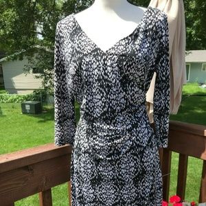 Adrianna Pepell Women's Dress Black/White V-neck S